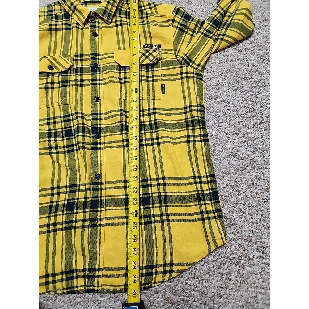 Columbia Michigan Wolverines Flare Gun Cotton Flannel Shirt size Men's‎ Medium - Picture 7 of 15